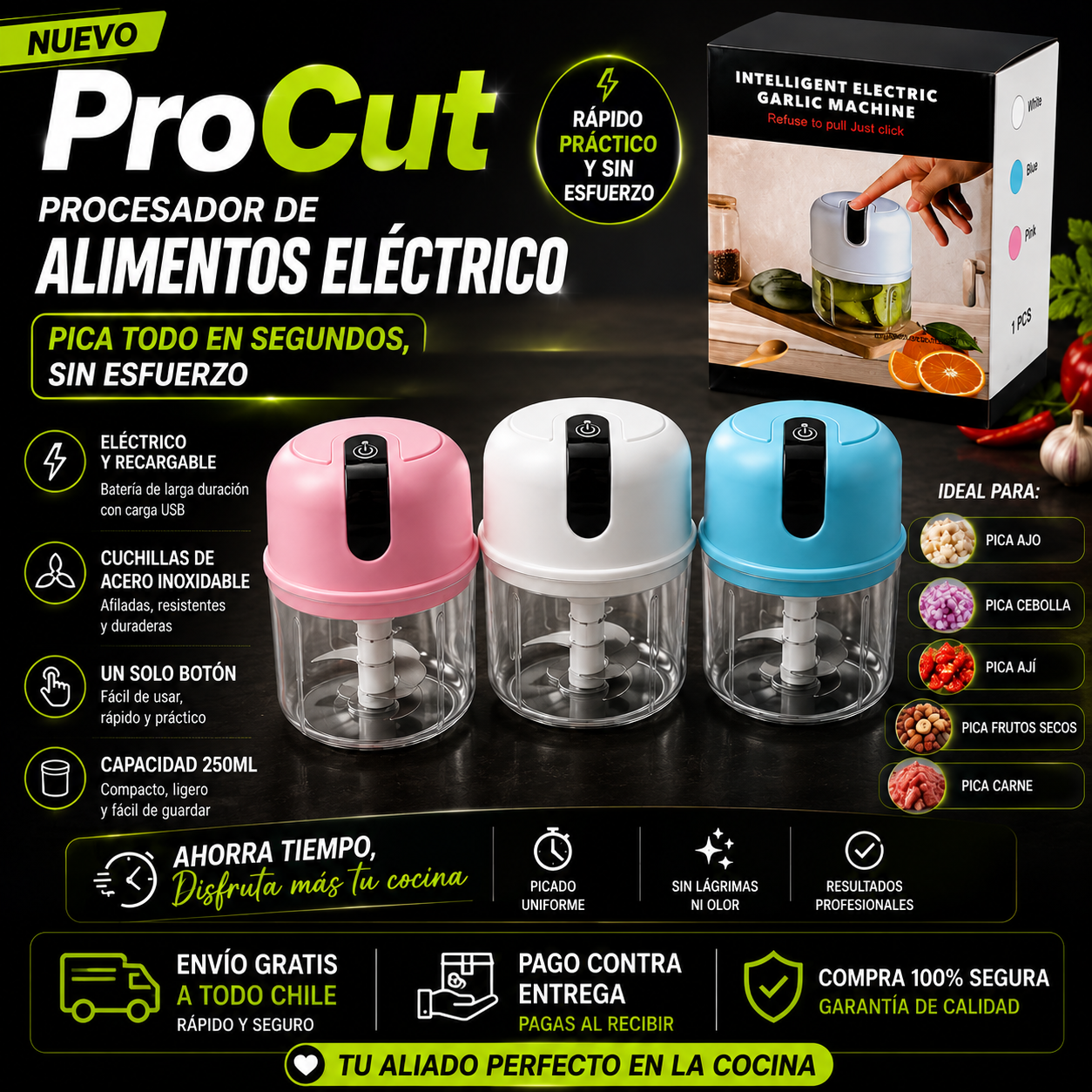 ProCut | Procesador De Alimentos Inalambrico 250ML