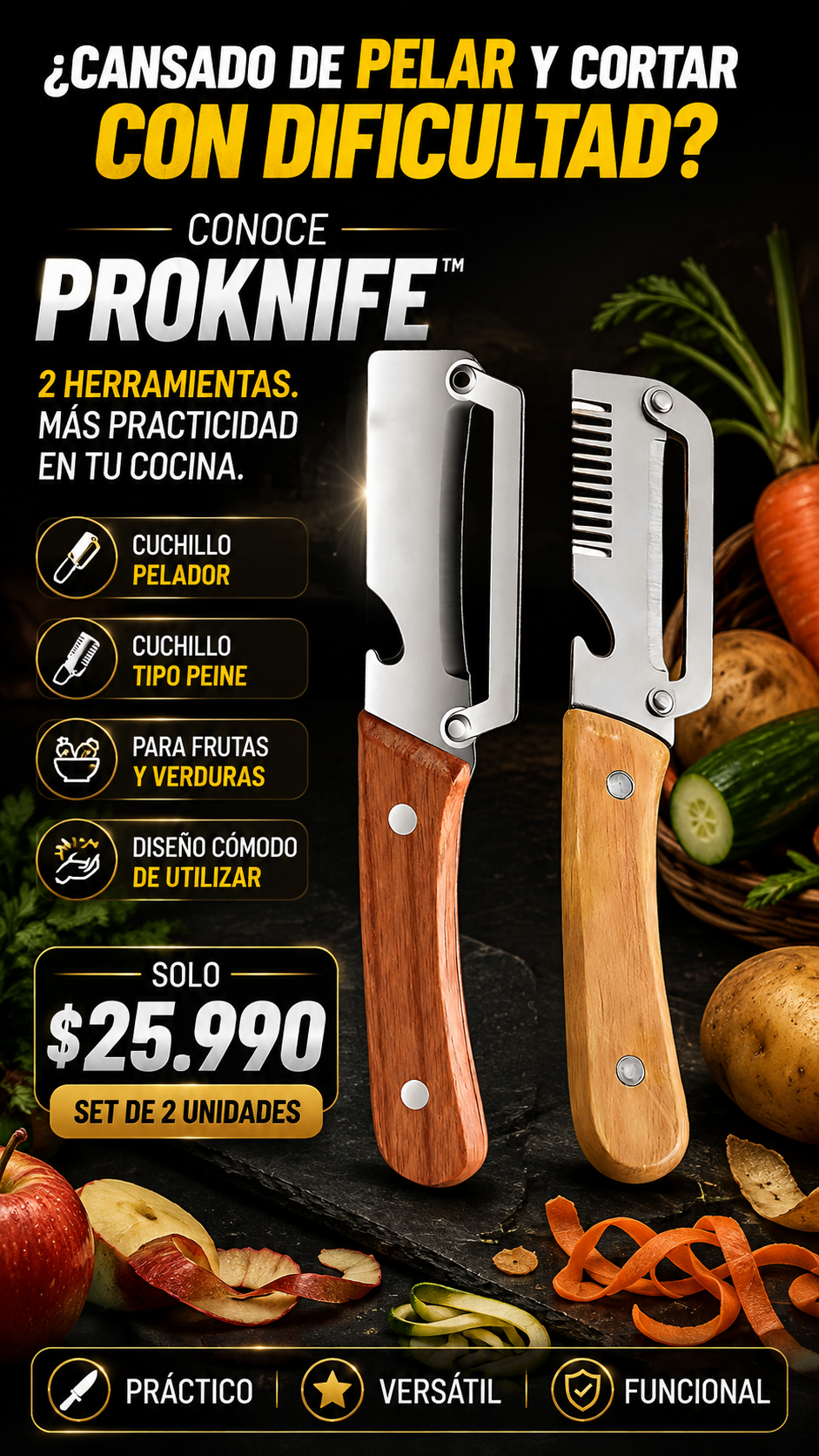 ProKnife™ | PACK SET DE CUCHILLOS PROFESIONAL 2X1