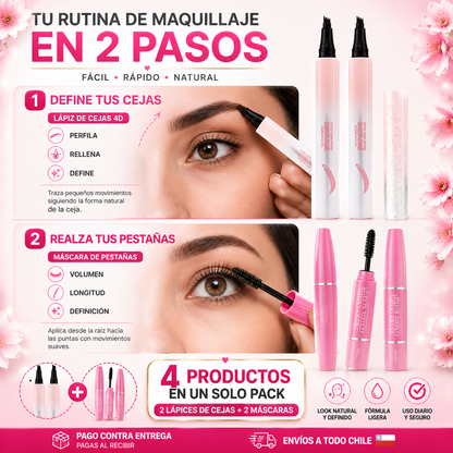 PACK PESTAÑAS + LAPIZ CEJAS 4 PUNTAS 2X1