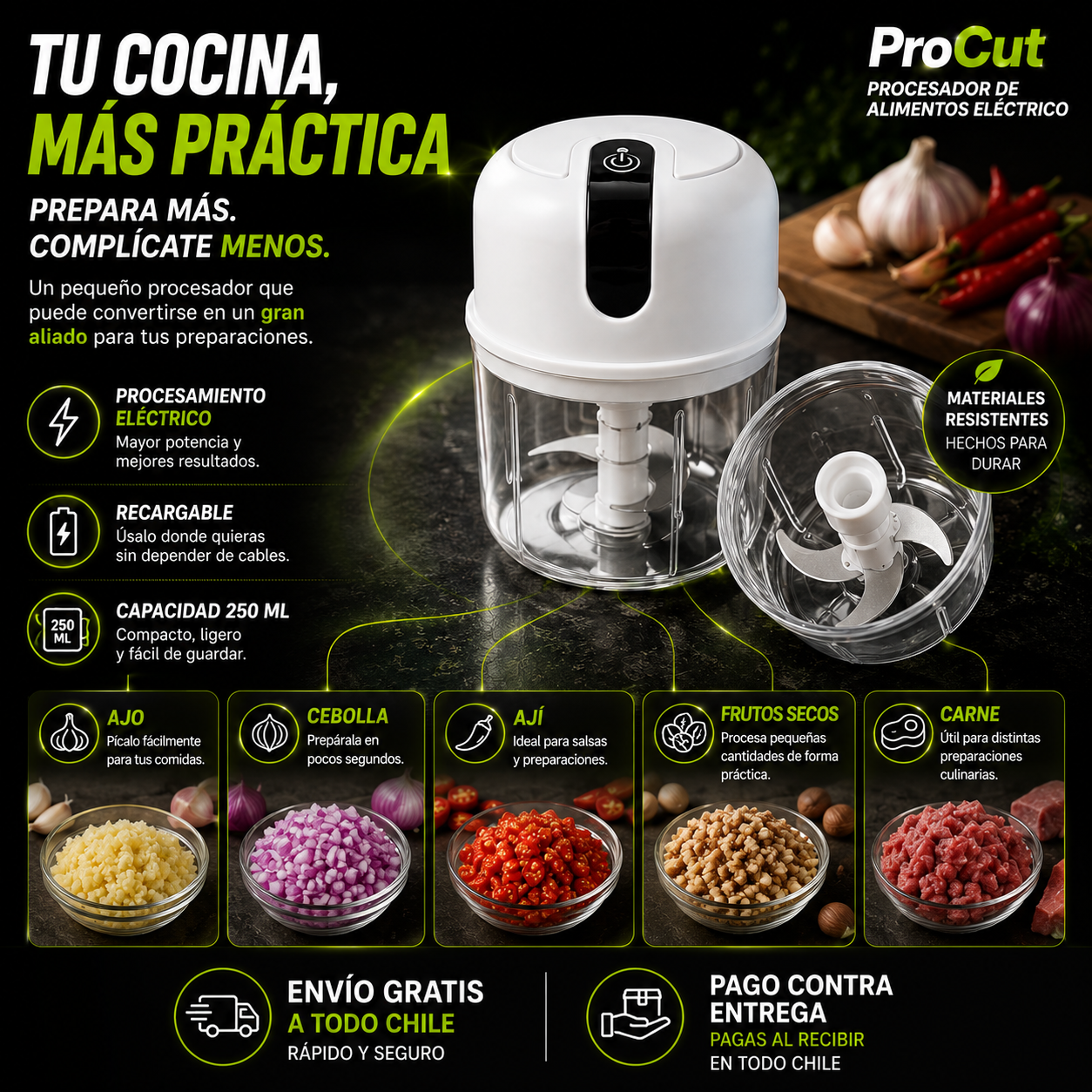 ProCut | Procesador De Alimentos Inalambrico 250ML