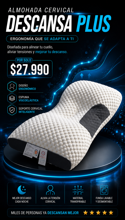 Almohada Cervical Ergonomica | DESCANSA PLUS