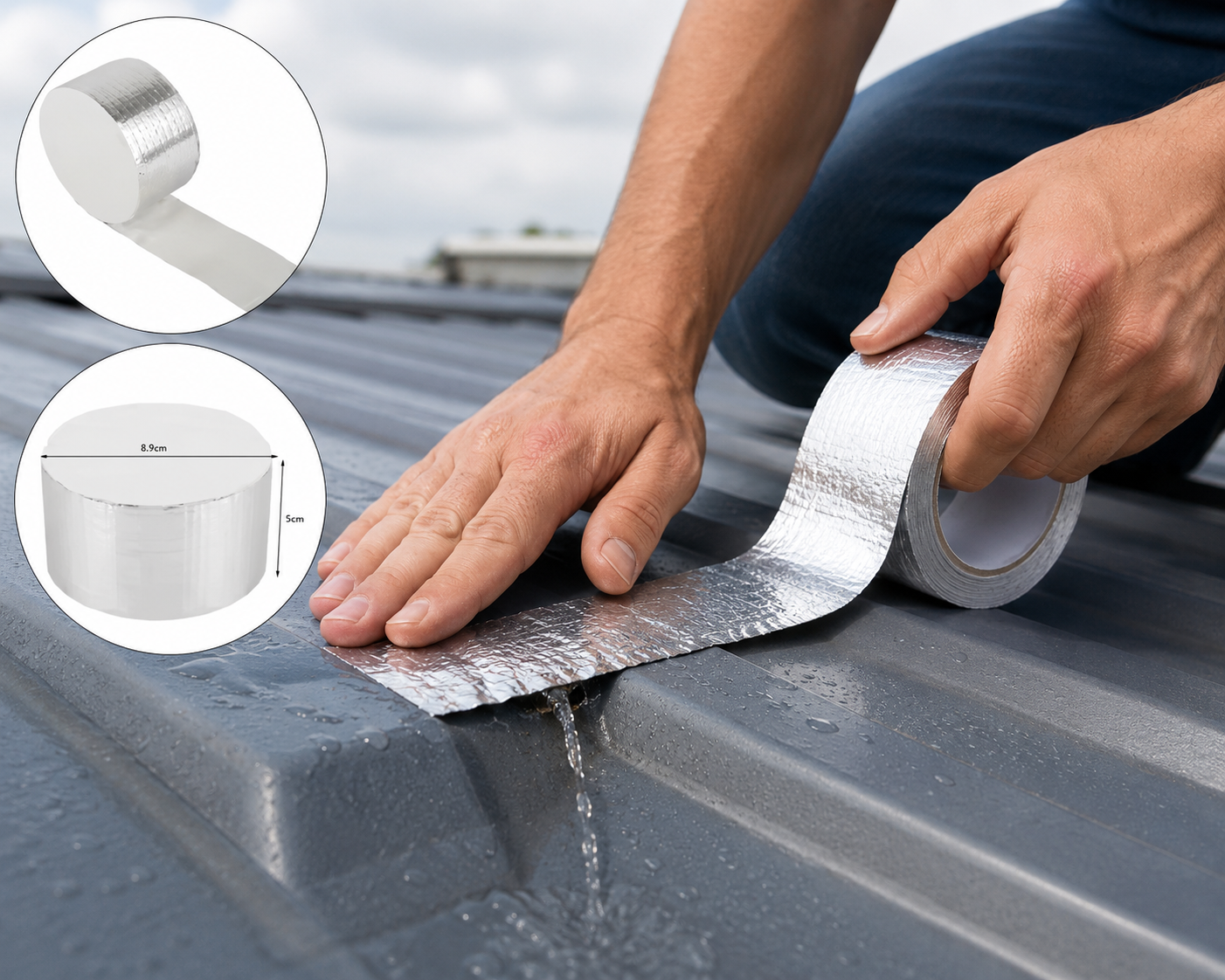 CINTA DE ALUMINIO DE BUTILO 5CM x 5M