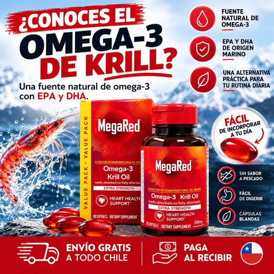 MEGARED KRILL OIL X 80 CAPS | El Original Sin Relleno de Aceite de Pescado