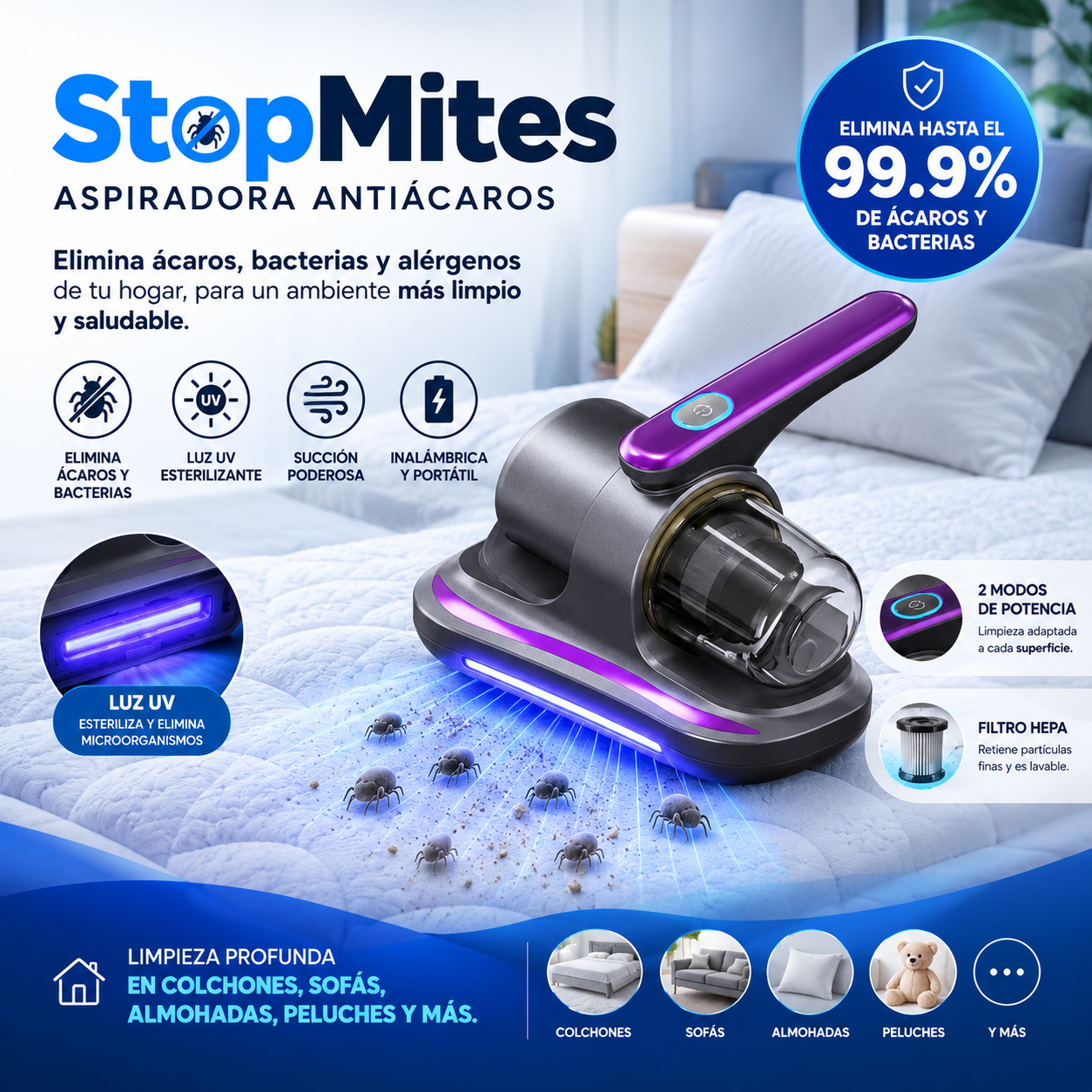 StopMites | Aspiradora Anti Acaros