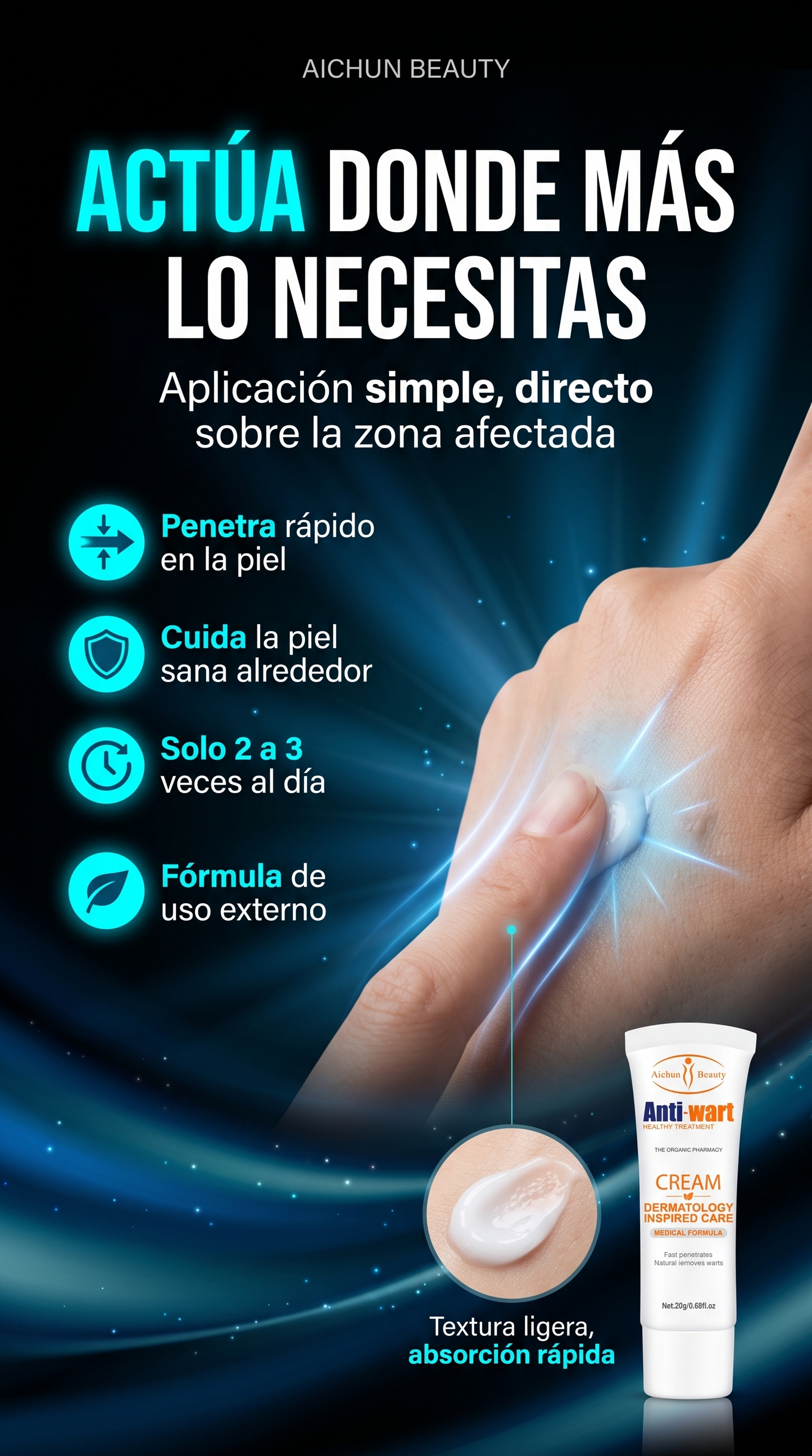 Crema Anti Verrugas, Lunares y Acrocordones